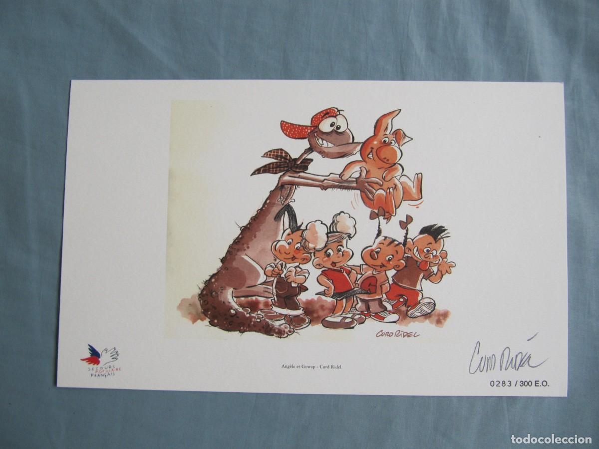 Fumetti: CURD RIDEL - Angele et Gowap - Lamina firmada y numerada