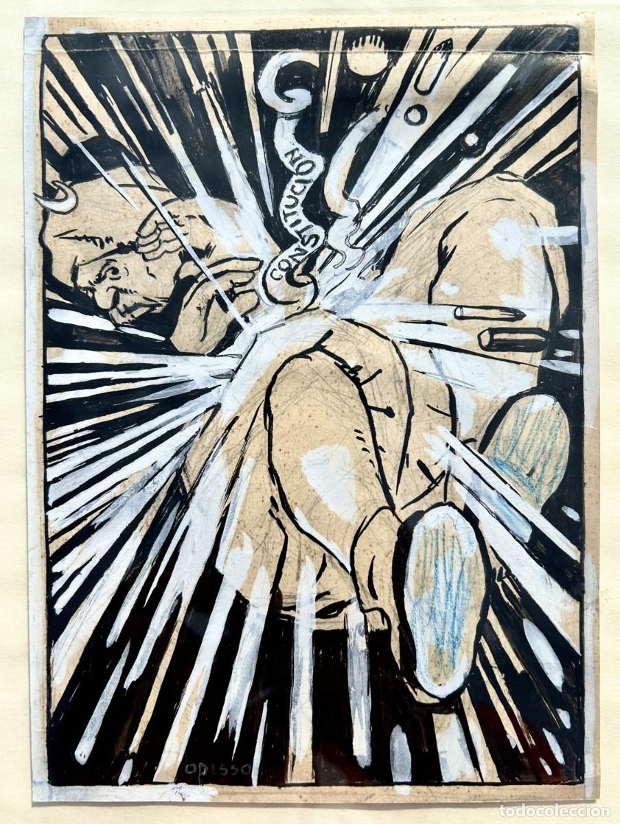 C&oacute;mics: Dibujo original Ricard Opisso publicado en Hojas Selectas en 1912