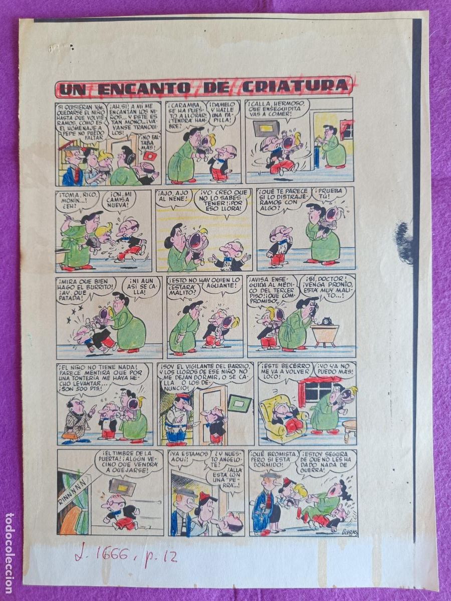 Comics: ORIGINAL UN ENCANTO DE CRIATURA IMPRESA Y COLOREADA 1 HOJA F13