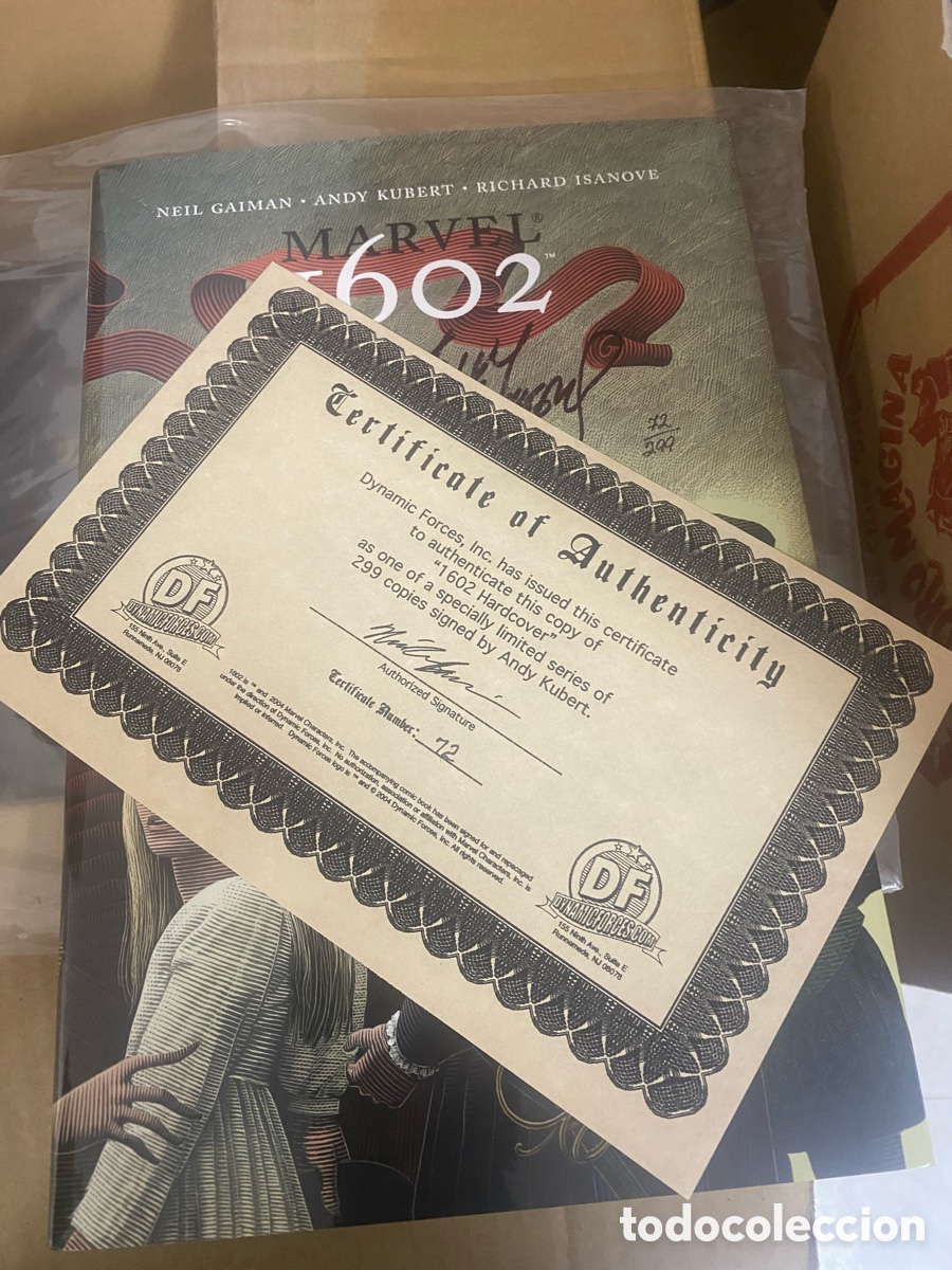 C&oacute;mics: Marvel 1602 Hardcover SIGNED by Andy Kubert COA Dynamic Forces #72/299 - Foto 2