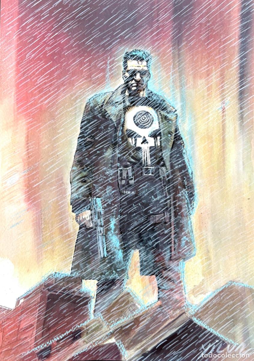C&oacute;mics: PUNISHER ILUSTRACION ORIGINAL PERSONAJES MARVEL