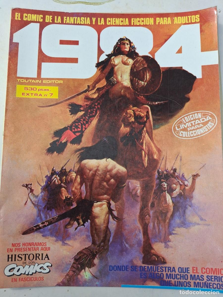 C&oacute;mics: 1984 n&ordm; extra 7 - l&aacute;mina cartulina original toutain A4 aprox