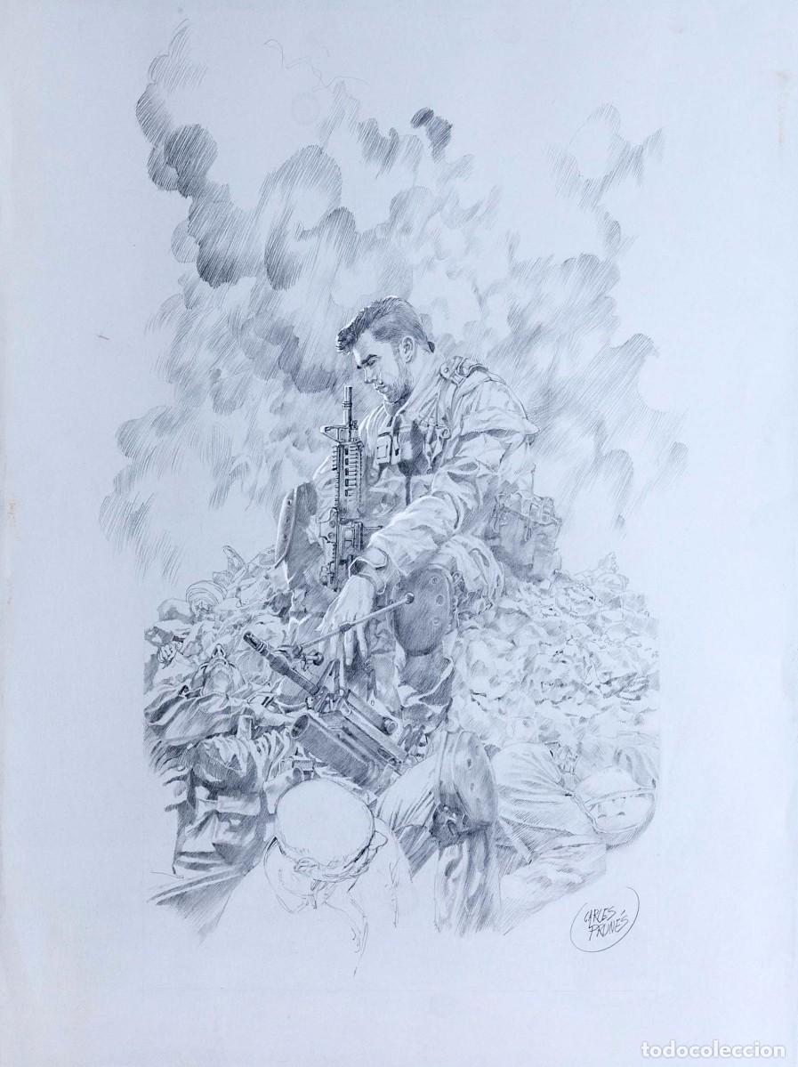 C&oacute;mics: Carles Prun&eacute;s - Dibujo original - Vietnam - 1985