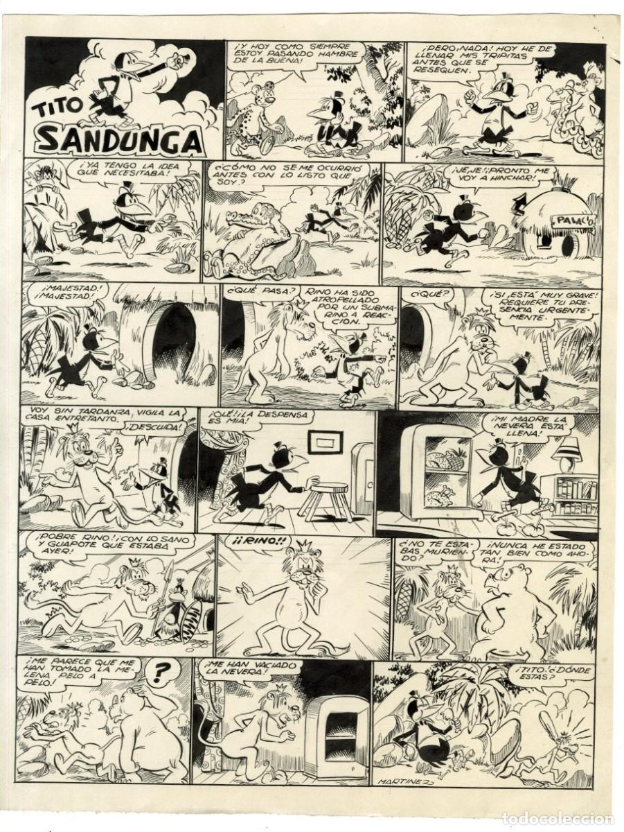 C&oacute;mics: P&aacute;gina Original de Mart&iacute;nez Osete - Editorial Marco