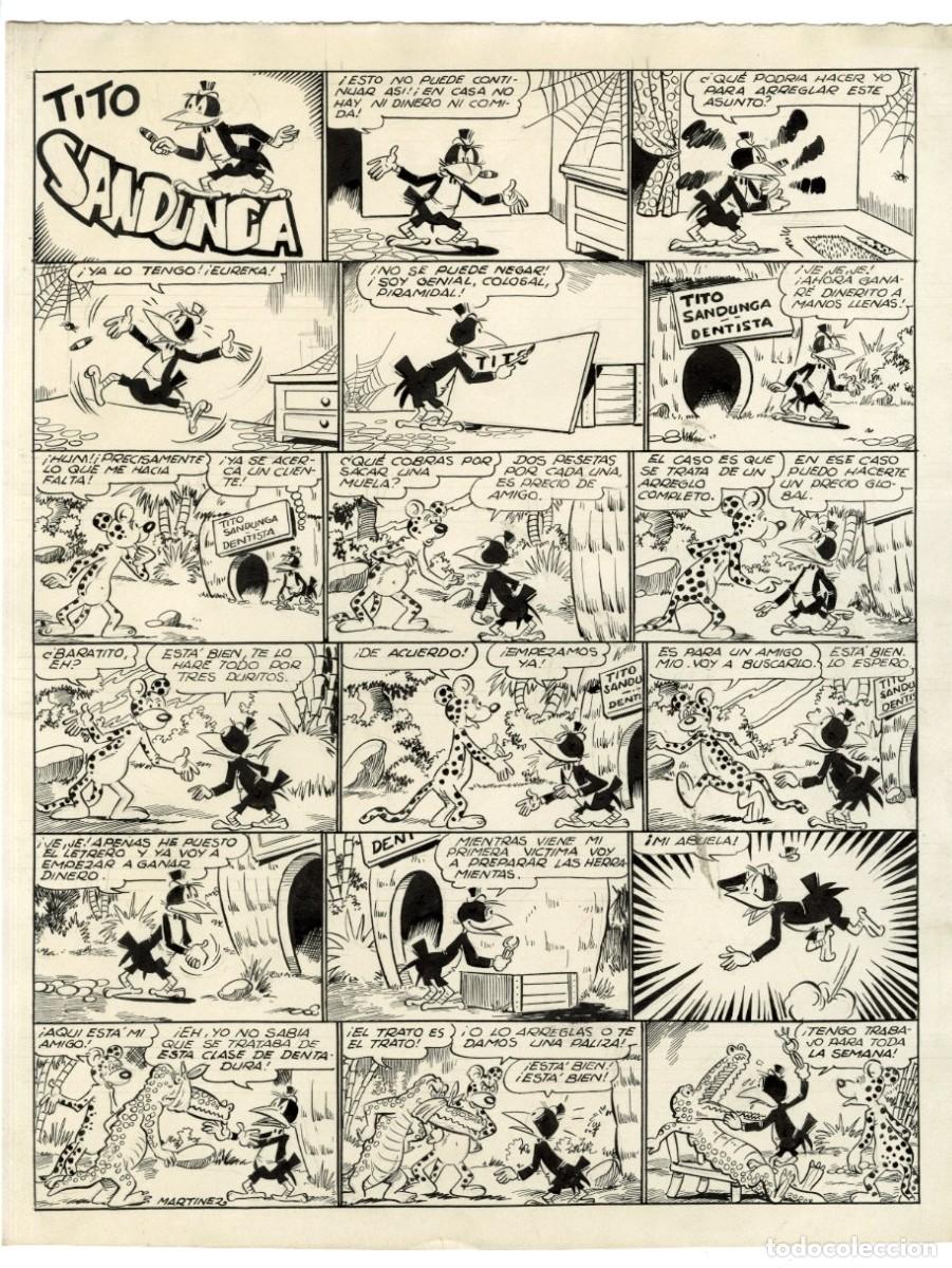 C&oacute;mics: P&aacute;gina Original de Mart&iacute;nez Osete - Editorial Marco - Foto 1