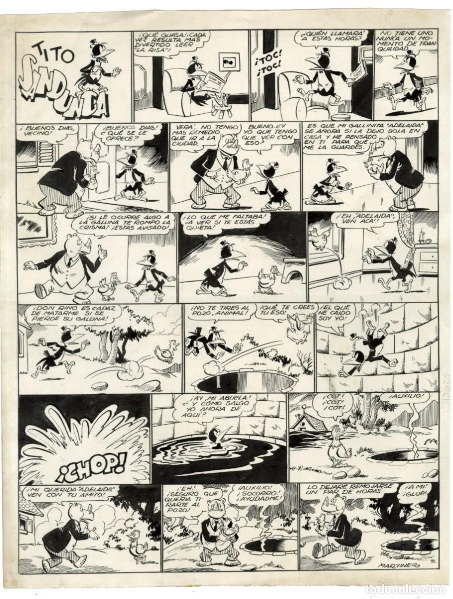 C&oacute;mics: P&aacute;gina Original de Mart&iacute;nez Osete - Editorial Marco - Foto 1