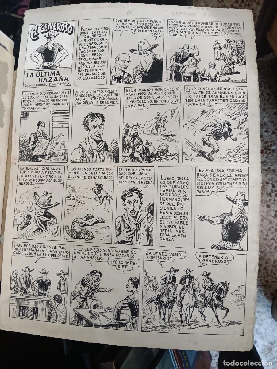 C&oacute;mics: DOS PAGINAS ORIGINALES DE HENRY LA &Uacute;LTIMA HAZA&Ntilde;A EL GENEROSO