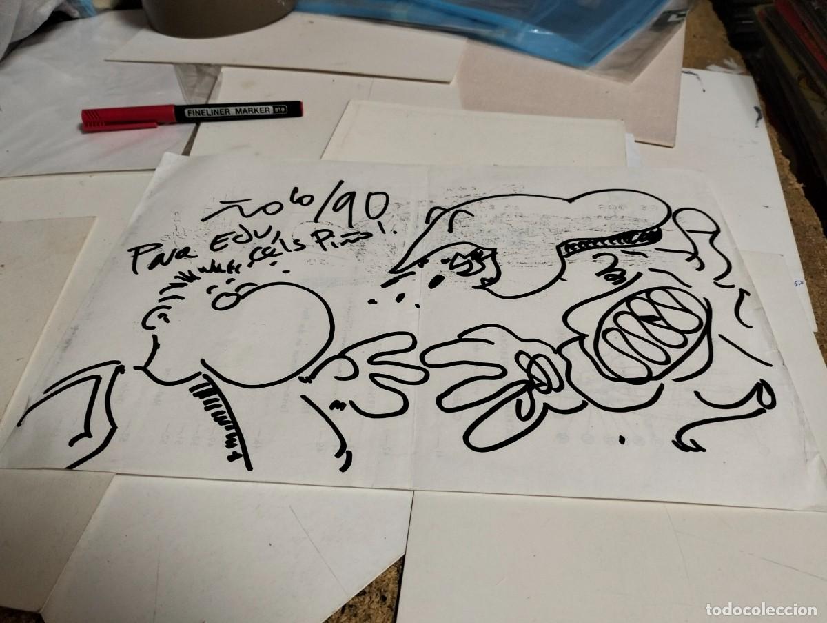 C&oacute;mics: CELS PI&Ntilde;OL : SKETCH ORIGINAL ( FIRMADO Y DEDICADO ) POR FAVOR MIRAR DESCRIPCI&Oacute;N Y FOTOS