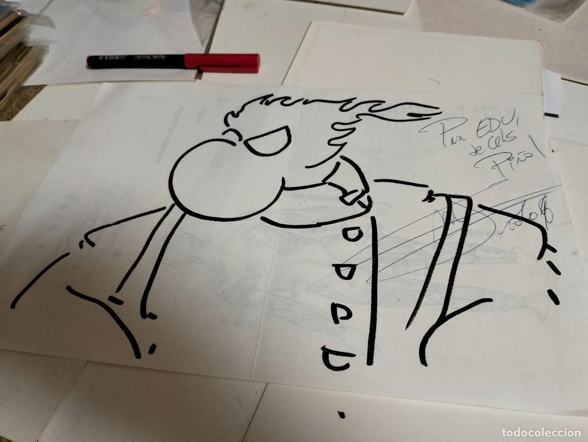 C&oacute;mics: CELS PI&Ntilde;OL : SKETCH ORIGINAL ( FIRMADO Y DEDICADO ) POR FAVOR MIRAR DESCRIPCI&Oacute;N Y FOTOS