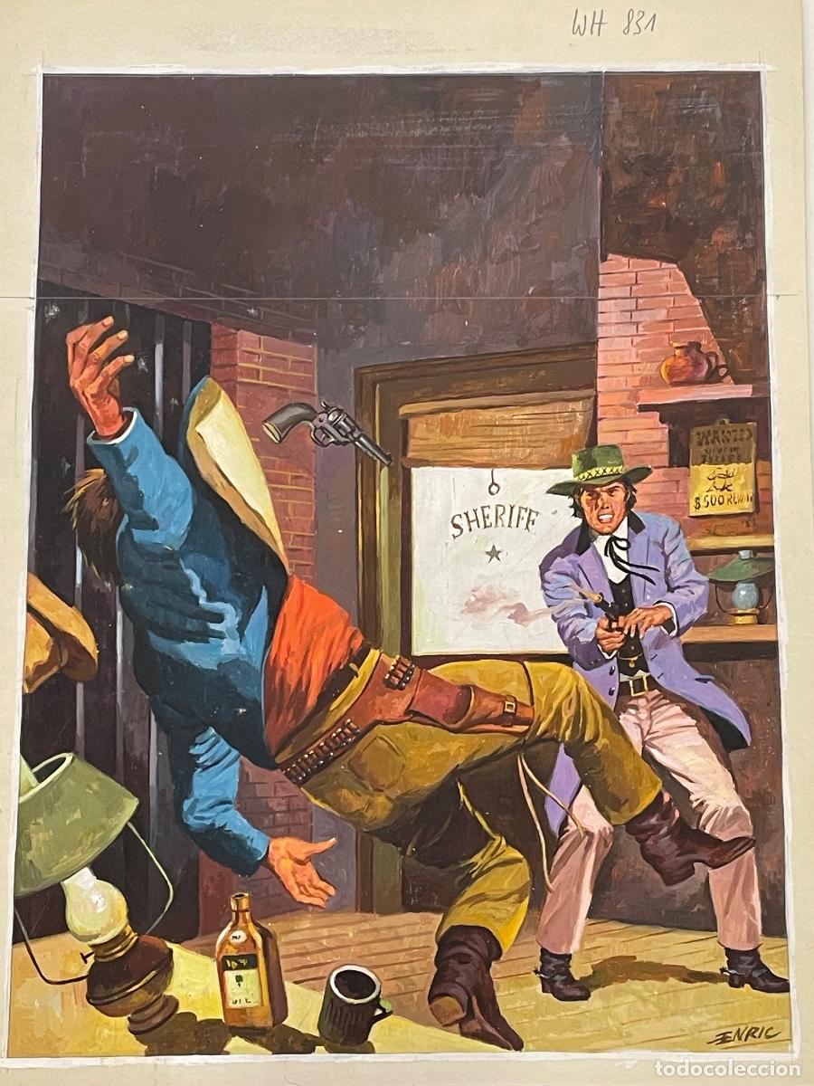 C&oacute;mics: Portada de Enric Mart&iacute;n - Western - Sheriff - 34x43cm