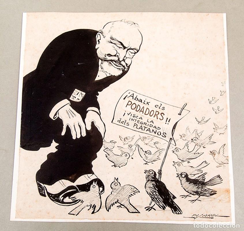 C&oacute;mics: PICAROL - DIBUJO ORIGINAL - 1907 - LA ESQUELLA DE LA TORRATXA