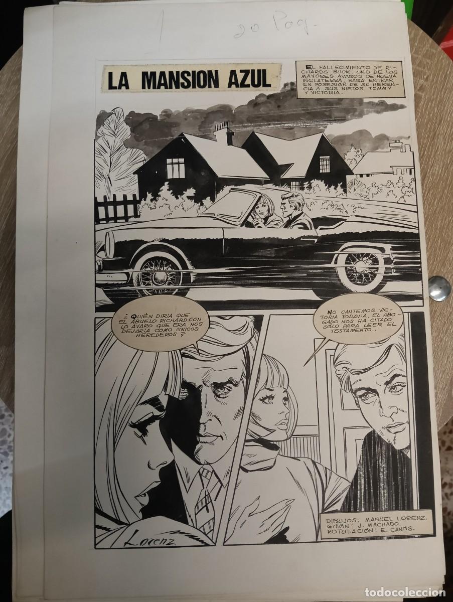 C&oacute;mics: LA MANSION AZUL MANUEL LORENZ HISTORIA COMPLETA 20 PAGINAS ORIGINALES