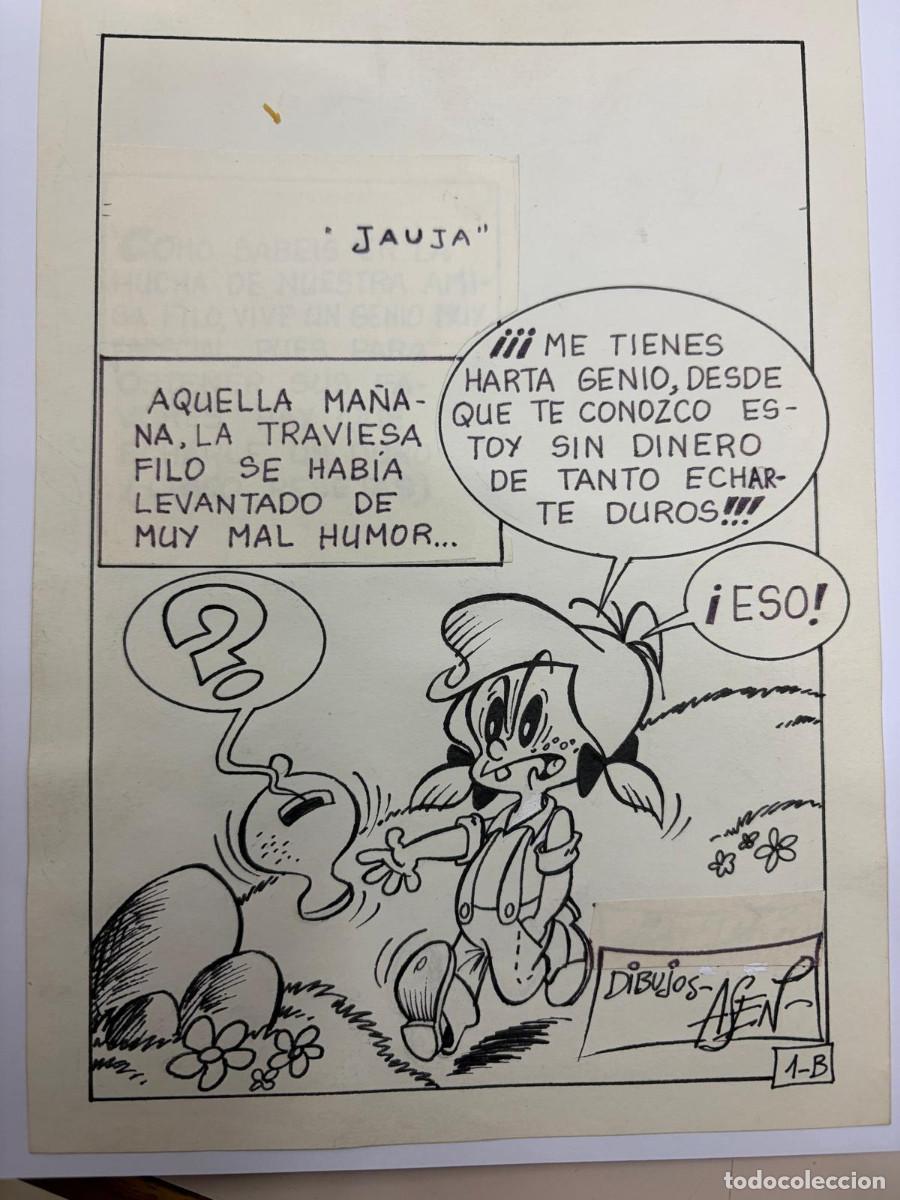 C&oacute;mics: Dibujos originales a tinta de Asen para una aventura de &rdquo;La traviesa Filo&rdquo;