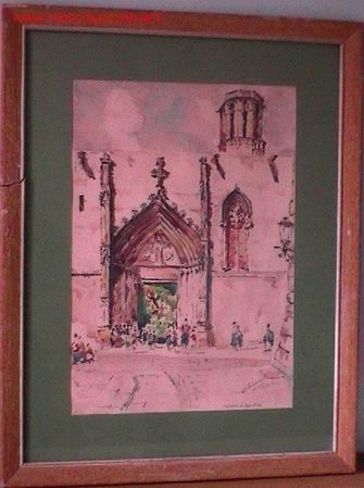 Art: 666.- ACUARELA 54x70 ,,,Catedral Barcelona,,, DAMASO GARCIA ONC&Iacute;S
