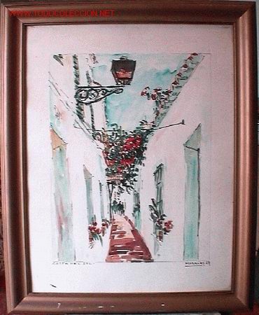 Art: 791.- ACUARELA 60x76 ,,,COSTA DEL SOL,,, MORALES 68