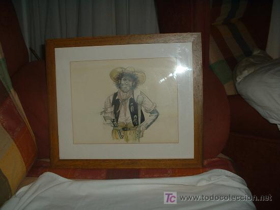 Arte: Magnifico dibujo original.Tinta y acuarela.no aparece nombre del autor .enmarcado