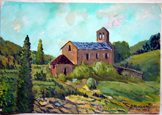 Art: 1325.- ACUARELA S/PAPEL 25x35 ,,,ERMITA,,, A.MASSONI