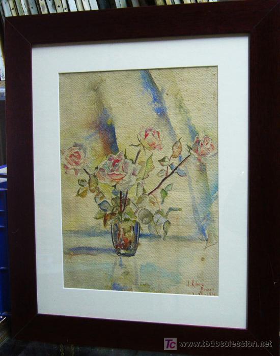 Kunst: 1538.- ACUARELA 56x47 ,,,J.RIBERA
