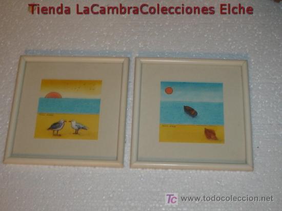 Arte: GRACIOSA PAREJA DE ACUARELAS ENMARCADAS, FIRMADAS, A&Ntilde;OS 70/80, .