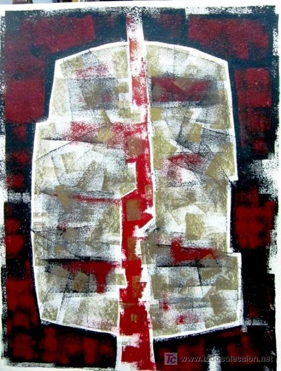 Kunst: 1592.- ACUARELA ACRILICO  66x50 ,,, BOCETO CARATULA ,,, ATRIBUIDO A ISIDRE R. DE CASAS