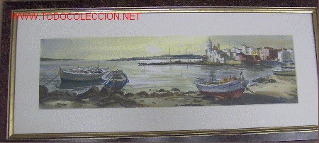 Arte: Bonita acuarela sin firma