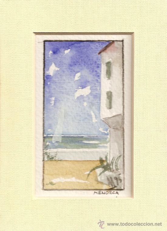 Kunst: *OFERTA* ACUARELA ORIGINAL PINTADA EN MENORCA