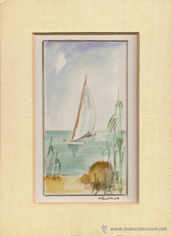 Arte: *OFERTA* ACUARELA ORIGINAL PINTADA EN MENORCA - Foto 1