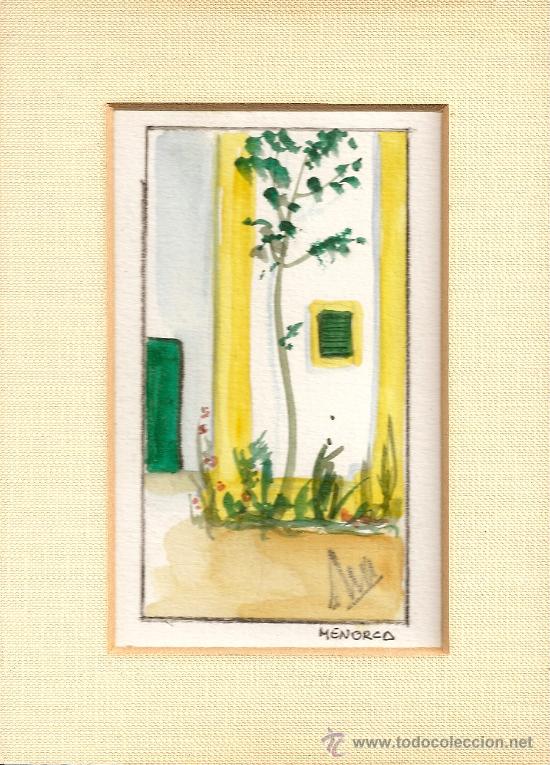 Kunst: *OFERTA* ACUARELA ORIGINAL PINTADA EN MENORCA