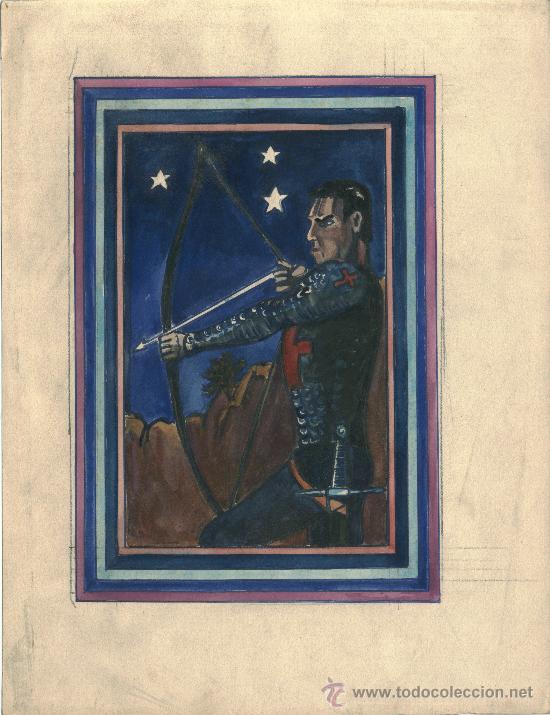 Arte: Arquero medieval en la noche - Foto 1