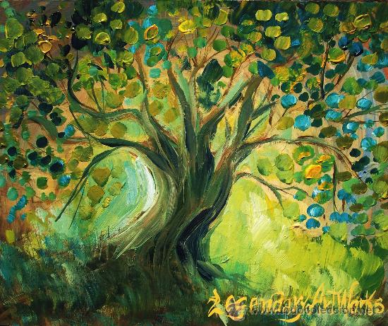 Arte: El viejo &aacute;rbol verde - Foto 1