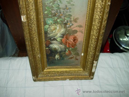Arte: cuadro firmado E.M. pintado en tabla - Foto 2