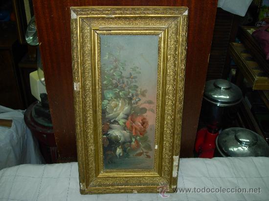 Arte: cuadro firmado E.M. pintado en tabla - Foto 4