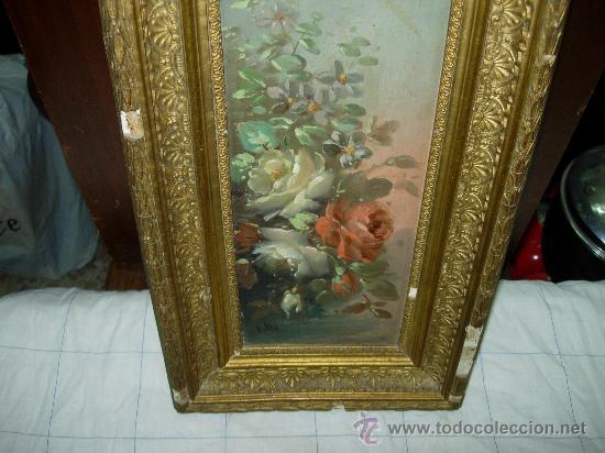 Arte: cuadro firmado E.M. pintado en tabla - Foto 6