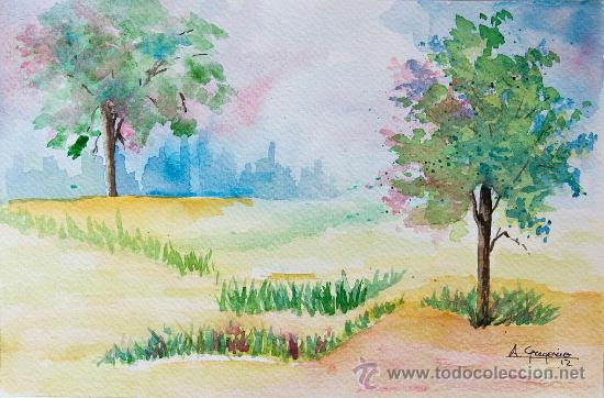 Arte: PRECIOSA ACUARELA ORIGINAL. PAISAJE. DIRECTAMENTE DE LA ARTISTA