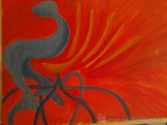 Arte: acuarela opaca abstracta medidas 70x50cms firmada detras