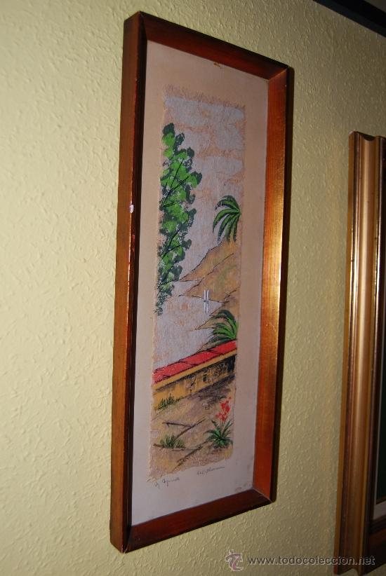 Kunst: PRECIOSA ACUARELA EN PAPEL DE ARROZ - PAISAJE COSTERO - A&Ntilde;OS 50-60