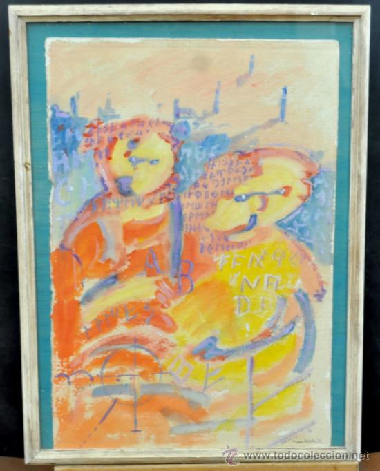 Arte: FIRMADO M.GARCÍA GARRIDO. ACUARELA FECHADA DEL AÑO 92. PERSONAJES