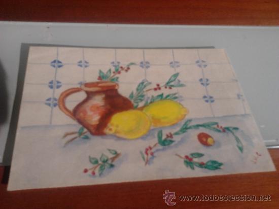 Arte: Acuarela a&ntilde;os 50 , 16 x 10,6, firmada