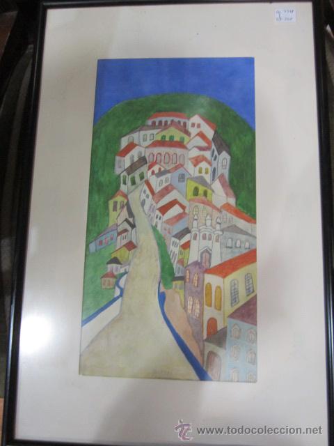 Arte: Bonita acuarela sin firma visible. Medida l&aacute;mina: 17 x 32 cms.Con marco: 31,5 x 47,5 cms.