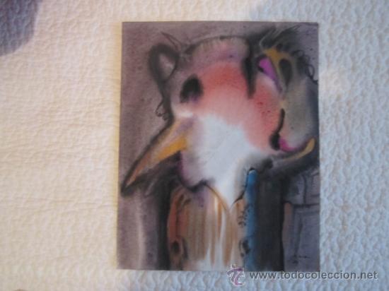 Arte: Dibujo color abstracto original firmado por Hip&oacute;lito Mamani 88 - Peru - Medida: 30 x 24 cms