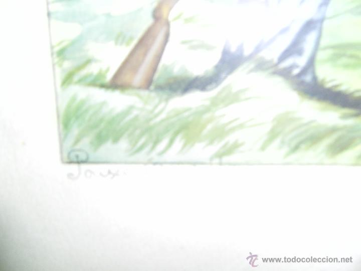 Arte: ACUARELA FIRMADA Y DEDICADA - Foto 8