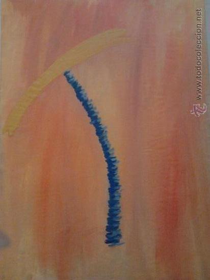 Kunst: acuarela opaca abstracta firmada detras , medidas 70x50cms