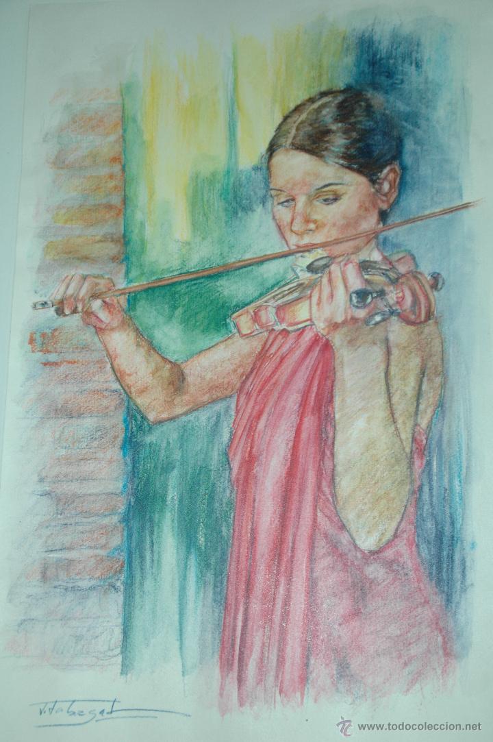 Arte: Acuarela La Violinista - Foto 2