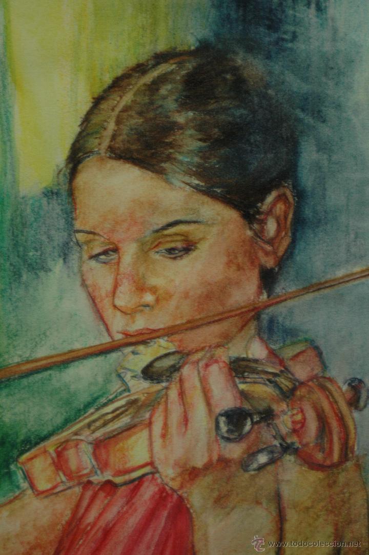 Arte: Acuarela La Violinista - Foto 3