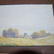 Arte: ACUARELA INGLESA - FIRMADA Y FECHADA - WHEATLEY 1927 - HALTON CASTLE - CORBRIDGE - CHOLLERFORD. Lote 42459560