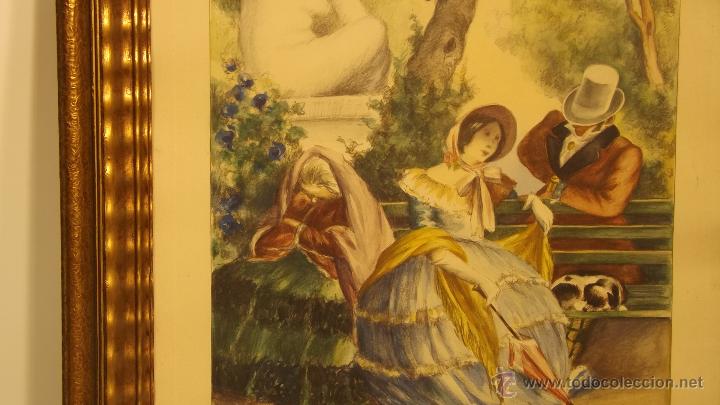 Arte: Acuarela enmarcada rom&aacute;ntica - Foto 2