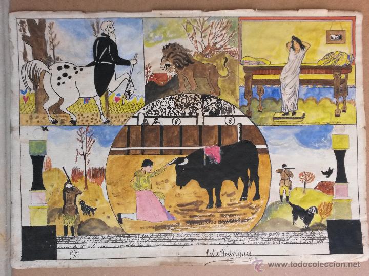 Arte: Acuarela diversos motivos principios del siglo XX de 42 x 30 cms