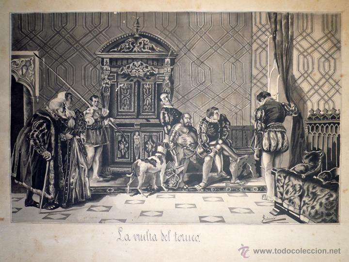 Art: LA VUELTA DEL TORNEO. SALAM&Oacute;, 1822. ACUARELA ORIGINAL.