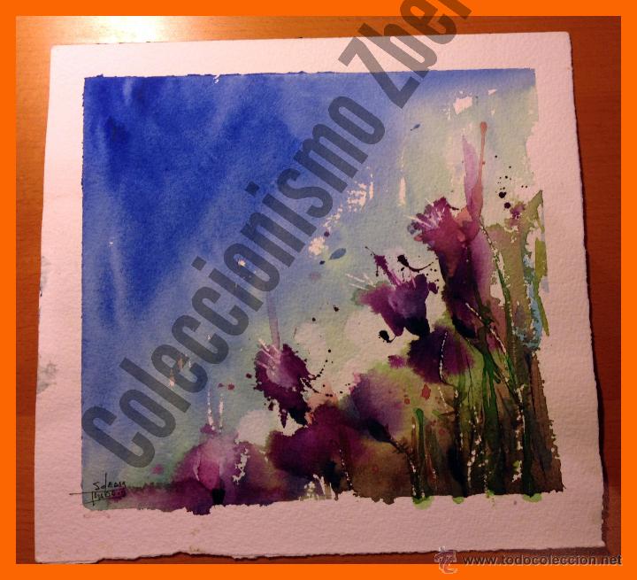 Arte: Flores 3 - Acuarela original - Foto 1