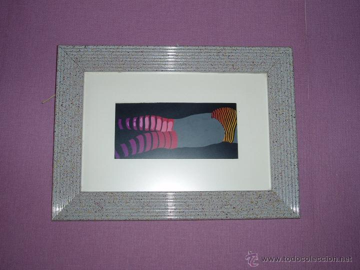 Arte: Guache firmado estilo Vasarely - Foto 1